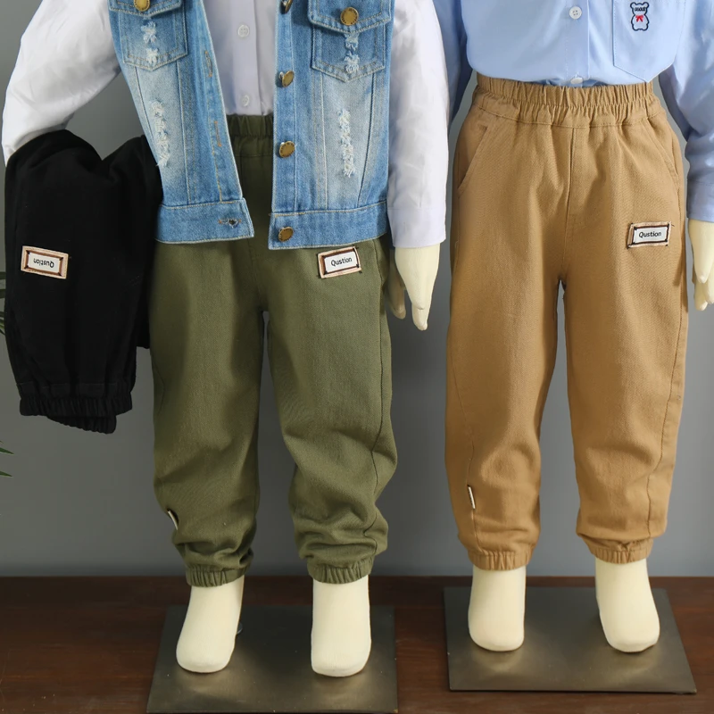 牛范童装男童裤子儿童休闲裤春秋装宝宝弹力长裤童装秋季痞帅小童