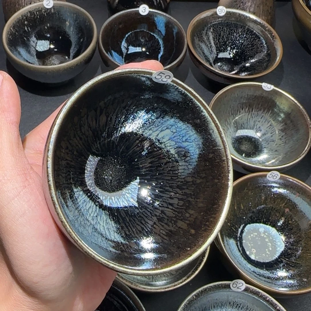 茶盏伍*精品柴烧放漏放漏58