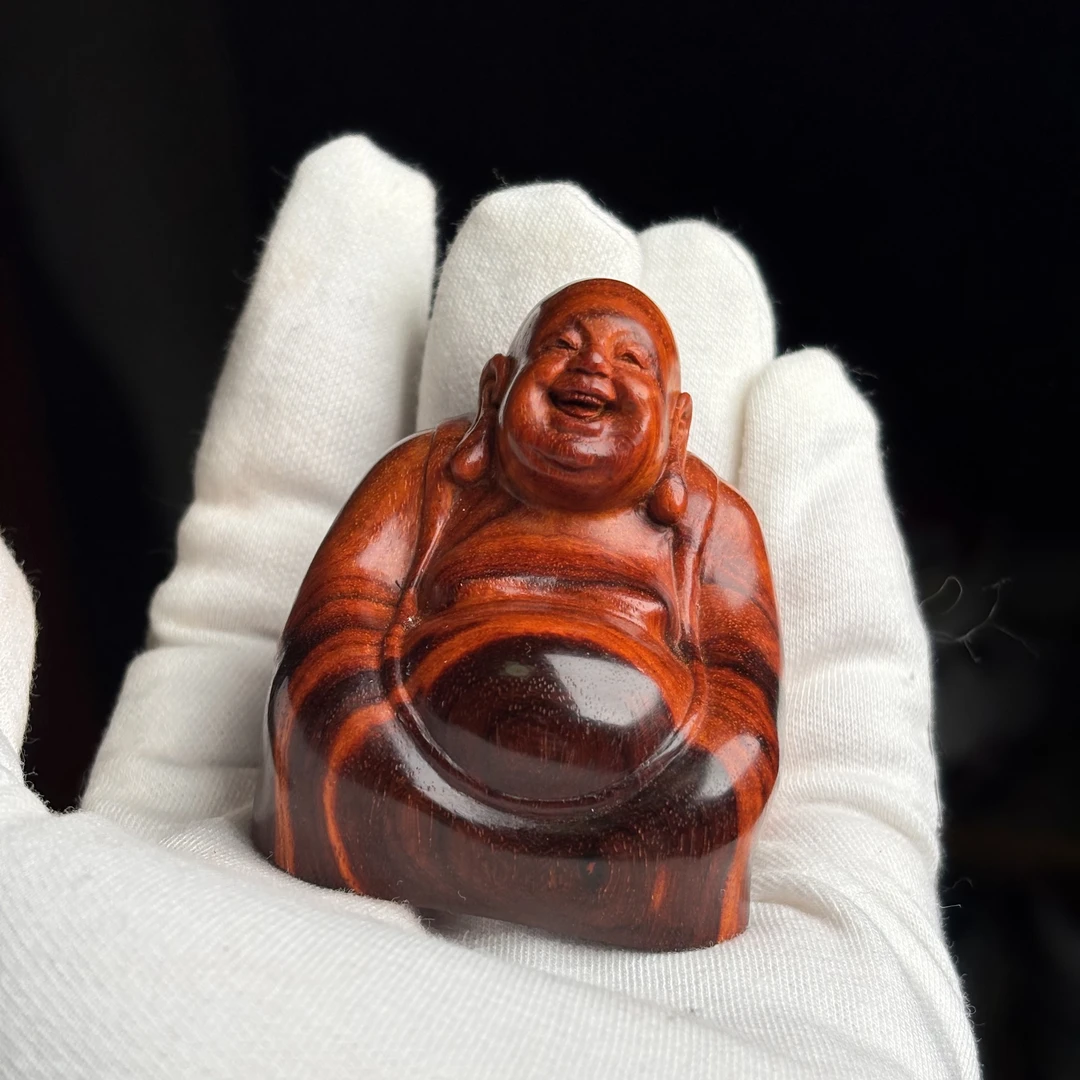 手工·小叶紫檀黑飘红水波米勒，一物一拍