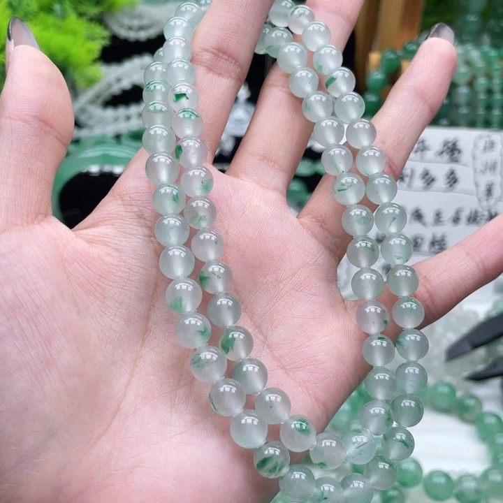 石英质玉（非洲翠）手链未镶嵌