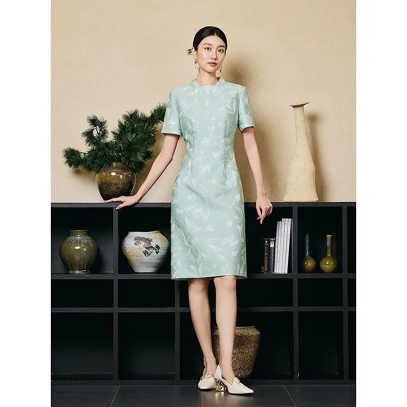 Song of Song歌中歌气质夏季绿色少女日常优雅连衣裙5C35205190