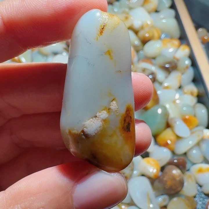 和田玉未镶嵌手链14.5克