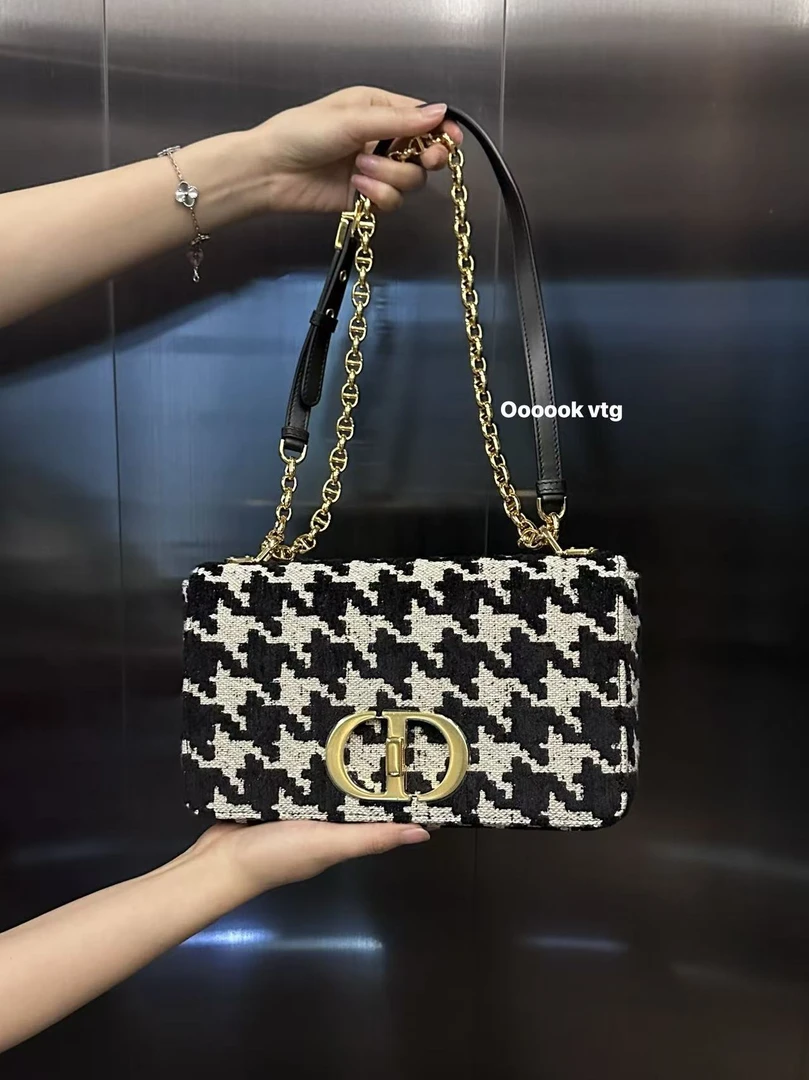 95新 DIOR/迪奥 CS6923 DIOR迪奥 Caro千鸟格中号单肩包小香风