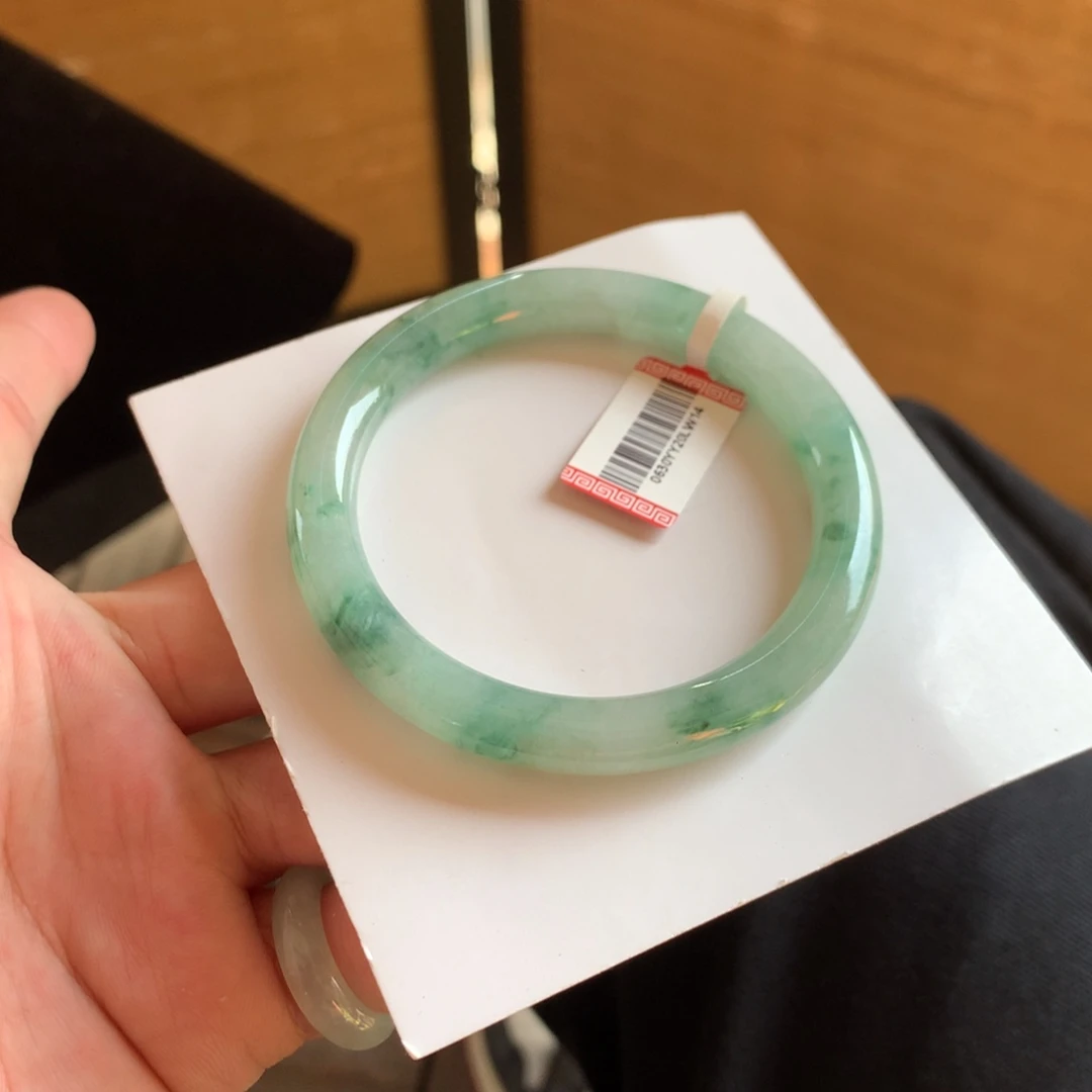 翡翠未镶嵌手镯24号54