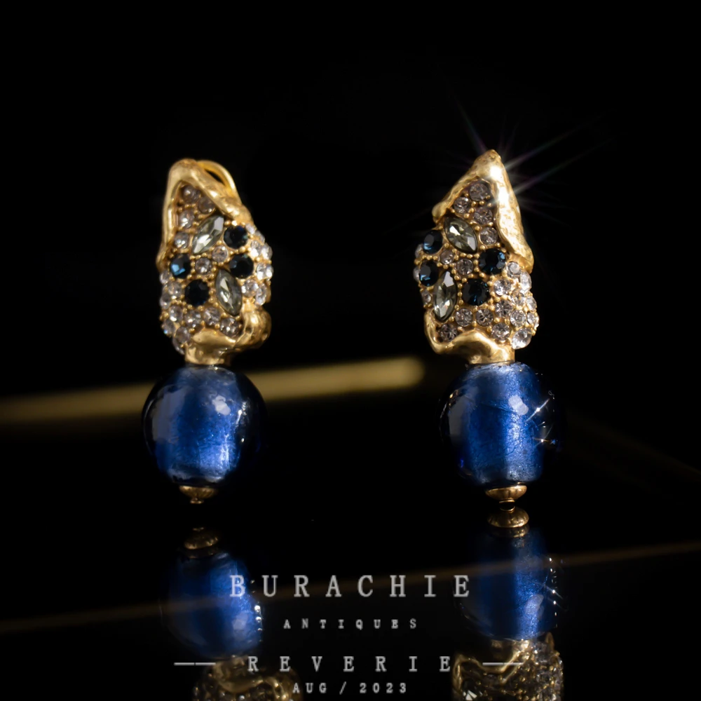 铜合金仿水晶耳饰 【9049】周年珍藏英｜经典原标克拉款CrownFrett