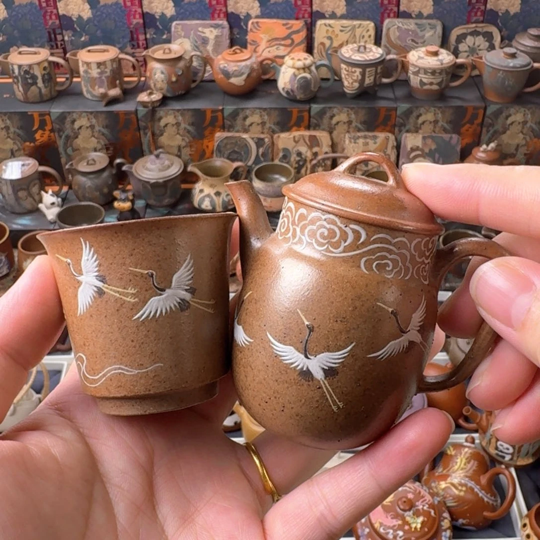 茶壶紫砂100cc精工半手