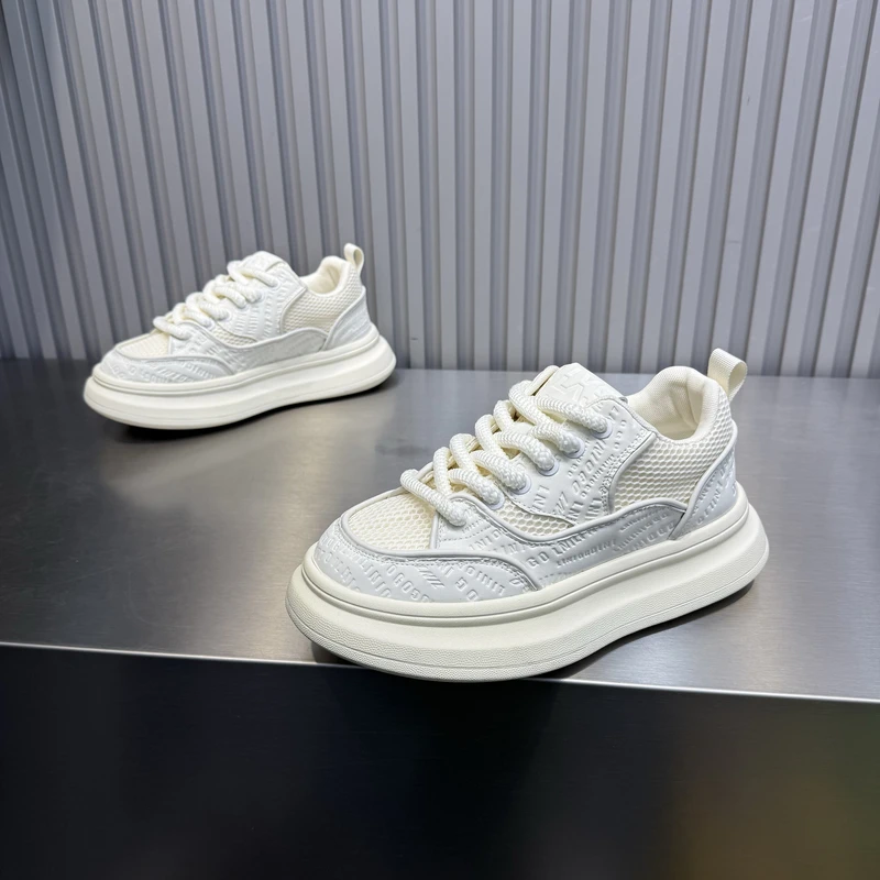 男鞋2025新款夏季透气网面厚底增高休闲鞋舒适轻奢高端网红潮男鞋