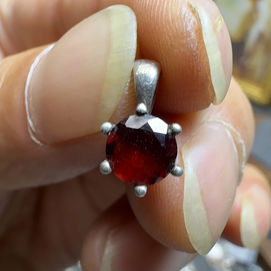 温***东吊坠925银花岗岩22