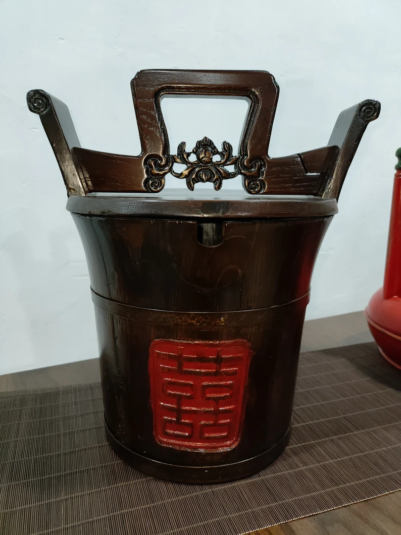 复古怀旧民俗老物件木桶木盆竹篮农耕文化展览装饰道具