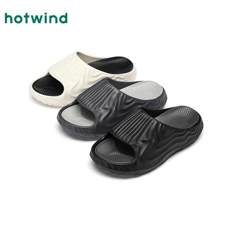 热风2025年夏季新款男士时尚拖鞋H62M25616