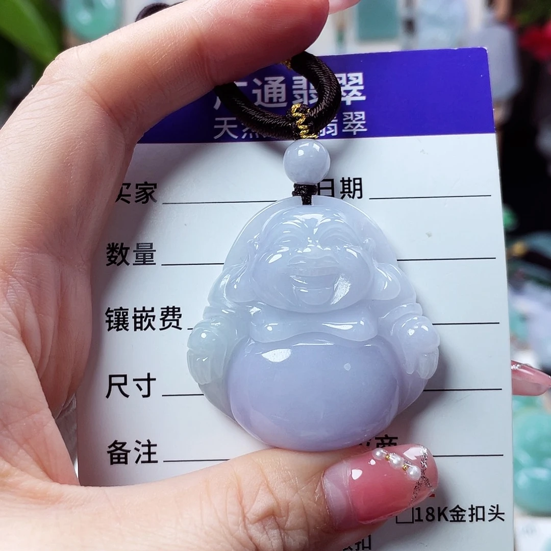 翡翠未镶嵌颈饰佛公67