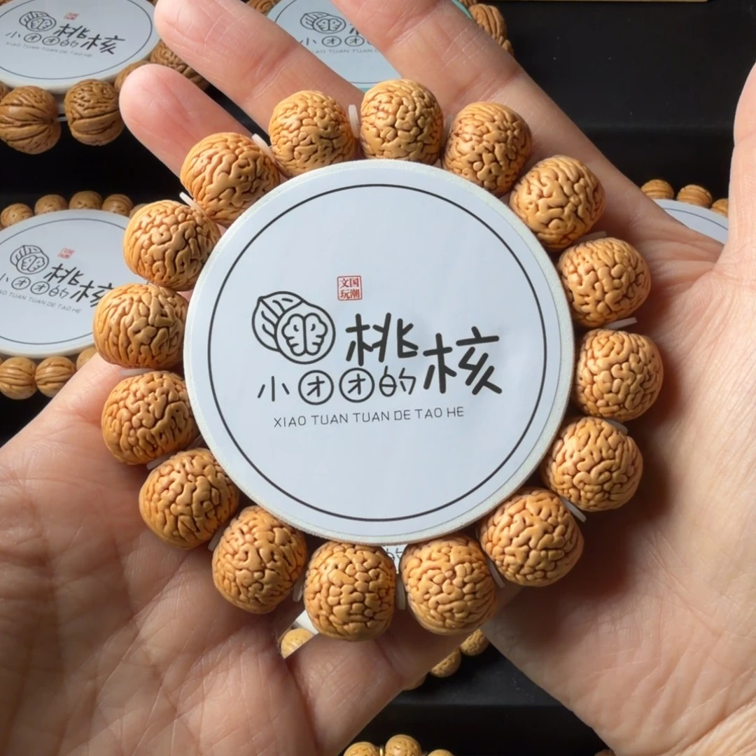 拓***者桃核手串17+龙鳞柳叶