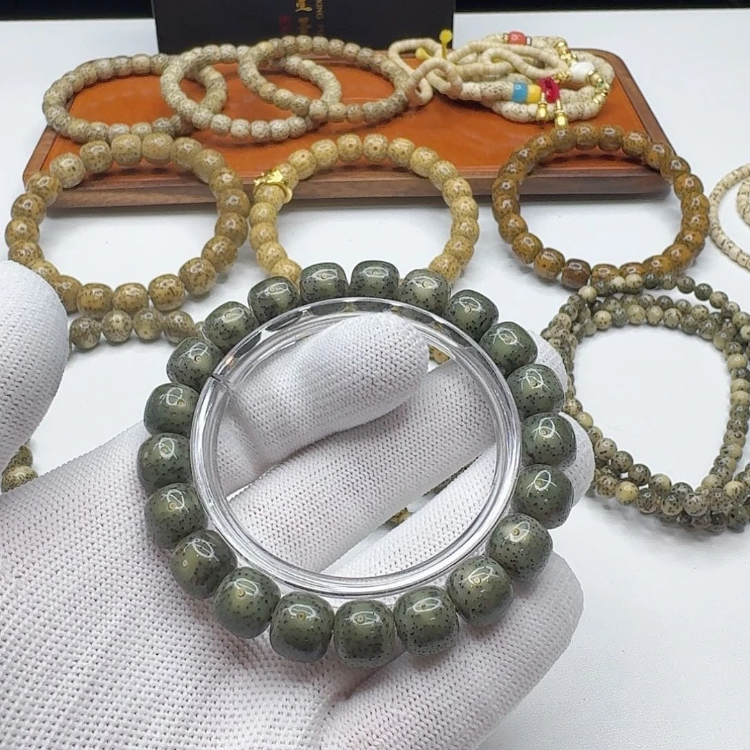 星月菩提吊坠7尊宠糯冰绿幽灵针尖星11左右桶单圈