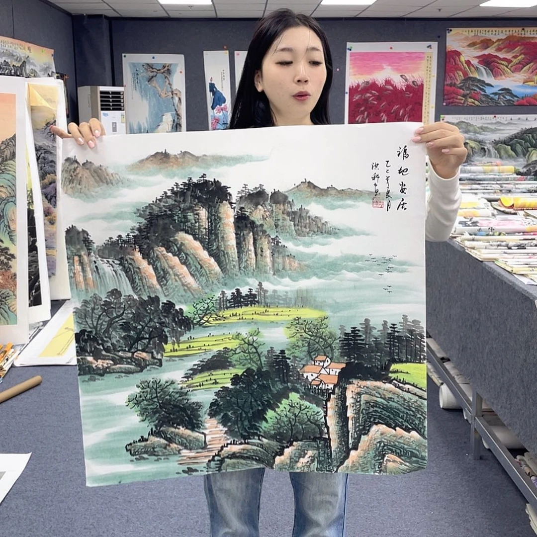 国画作品小姐姐放漏…