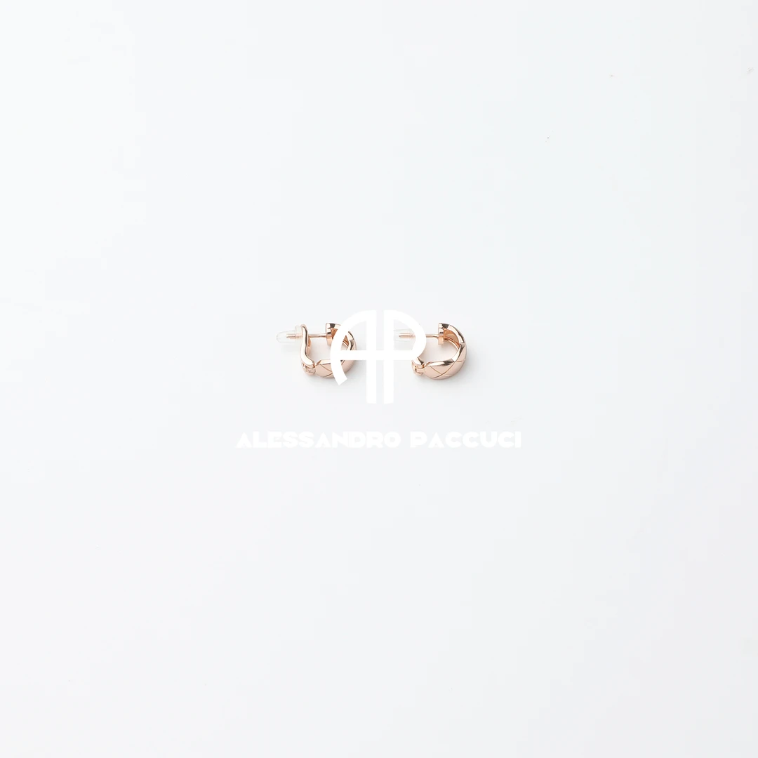 黄铜耳饰 黄铜耳饰 AP洛哥52074EE金色/银色菱格纹小巧时尚耳环