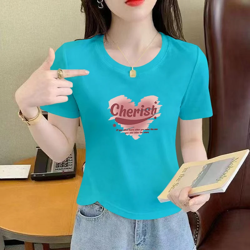 夏季新款韩版纯棉短袖T恤女士百搭休闲小众别致不规则设计感上衣
