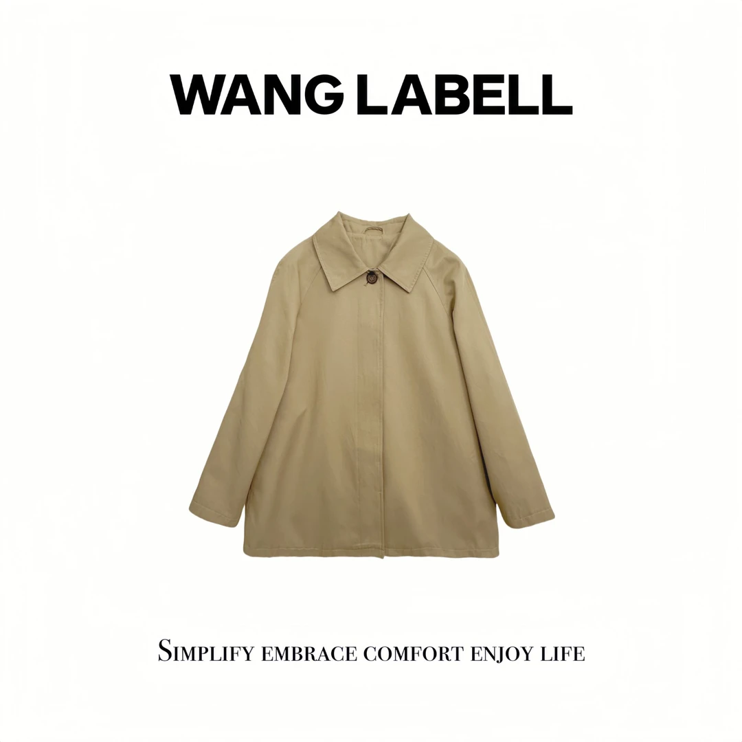 【王斌家】 |  之之风衣外套  时尚休闲复古百搭设计师翻领