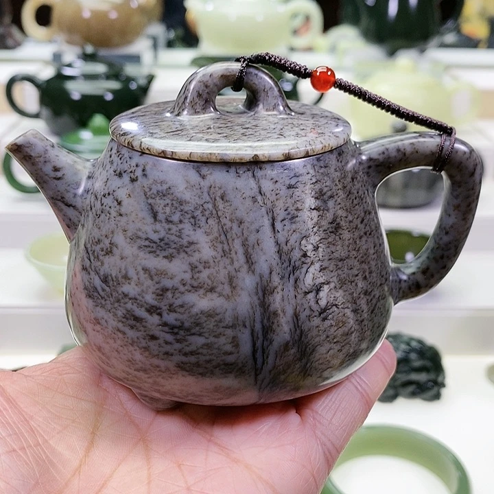未镶嵌和田玉挂件茶壶230m l