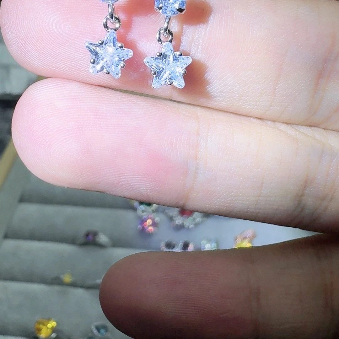 托帕石戒指银S925镶嵌