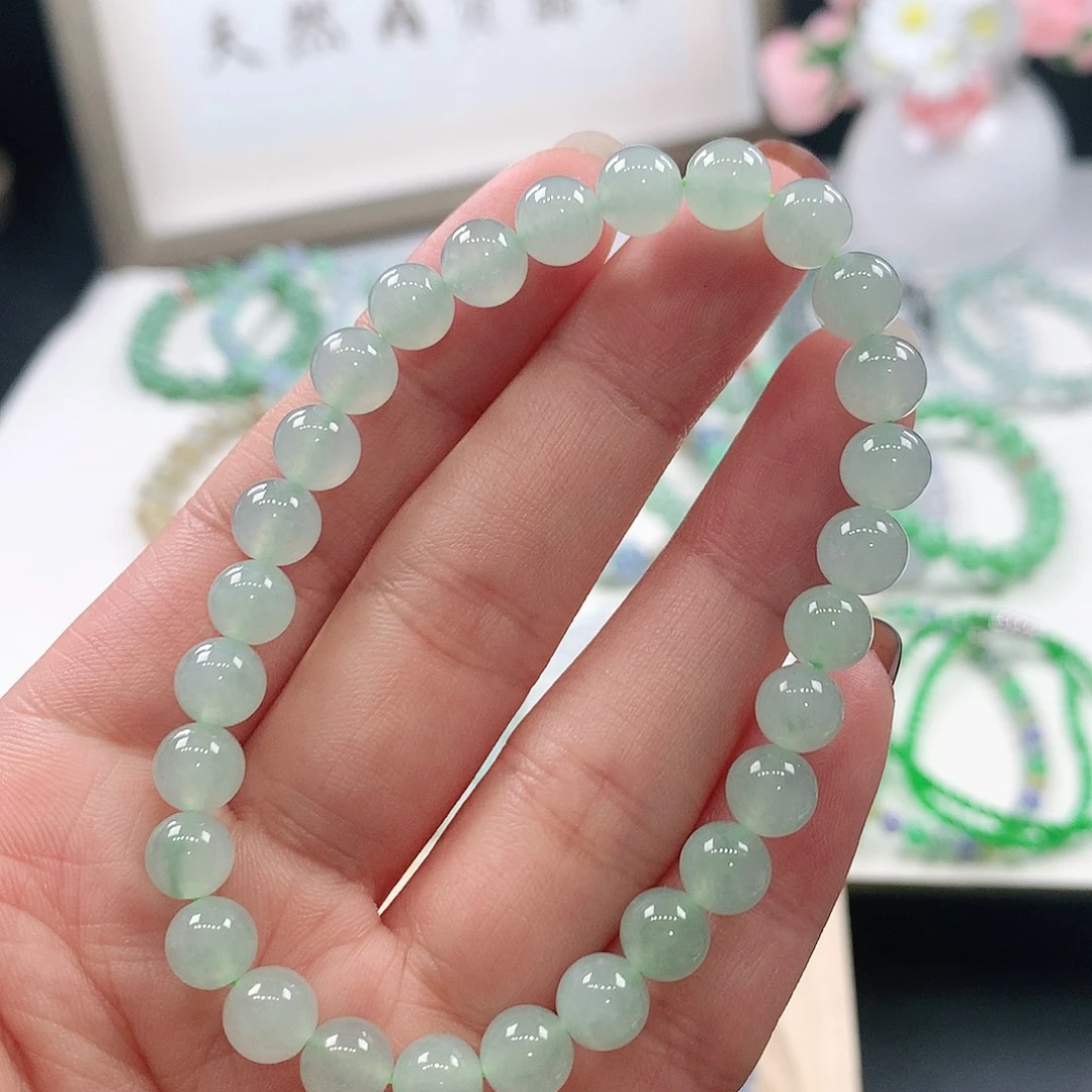翡翠未镶嵌手链7mm