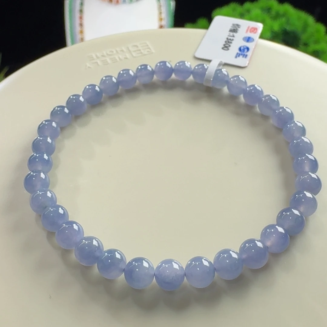 翡翠未镶嵌手链妖紫单圈卡5mm