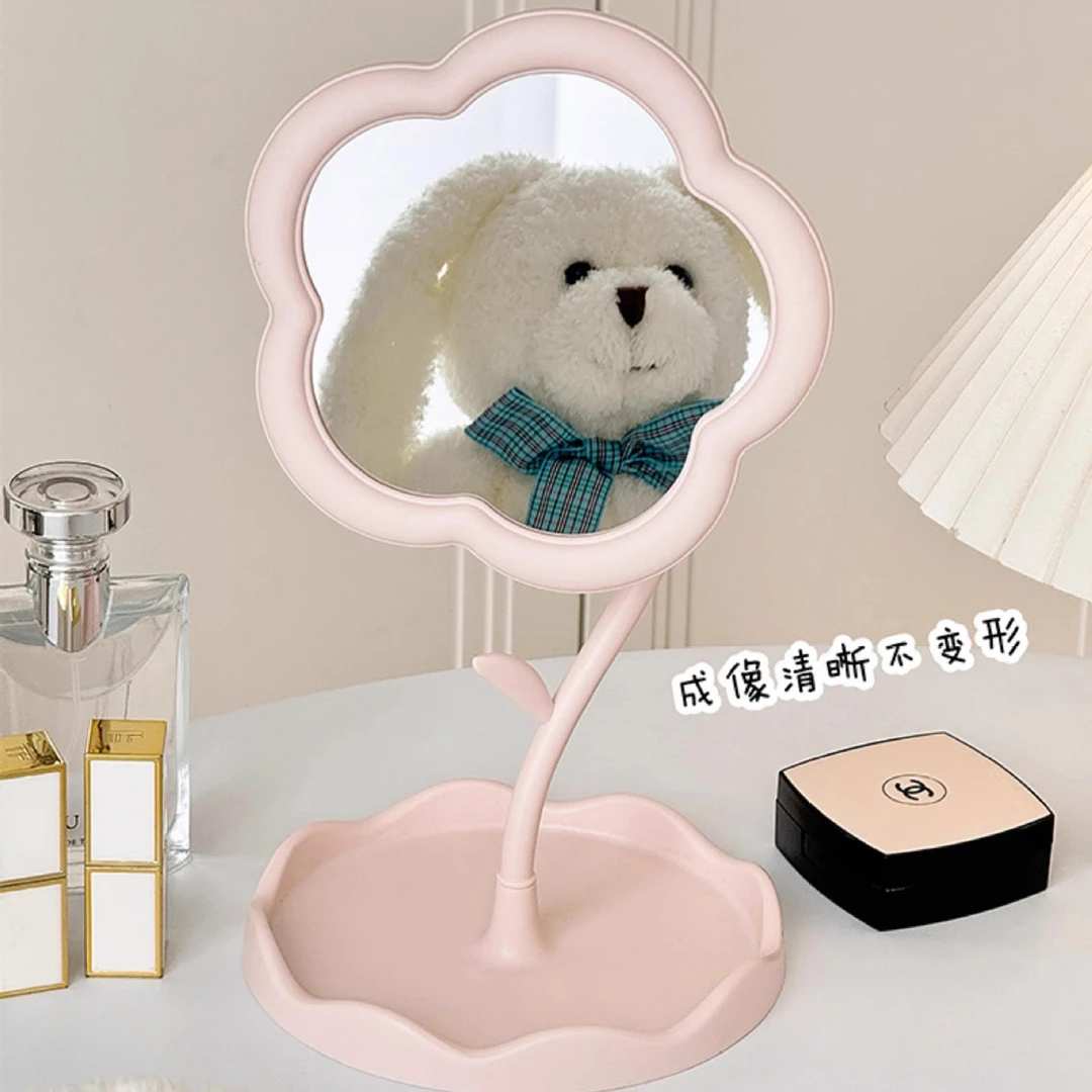 [新品福利]太阳花朵化妆镜梳妆镜桌面台式化妆镜补妆镜可旋转镜子