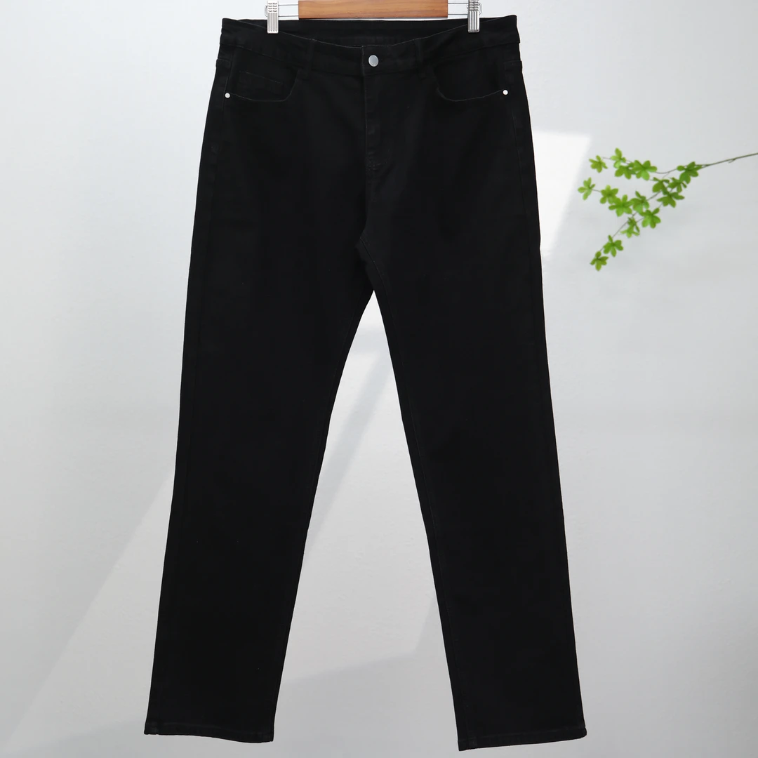 潮牌男女休闲男时尚百搭黑色牛仔长裤1255-B-4-3