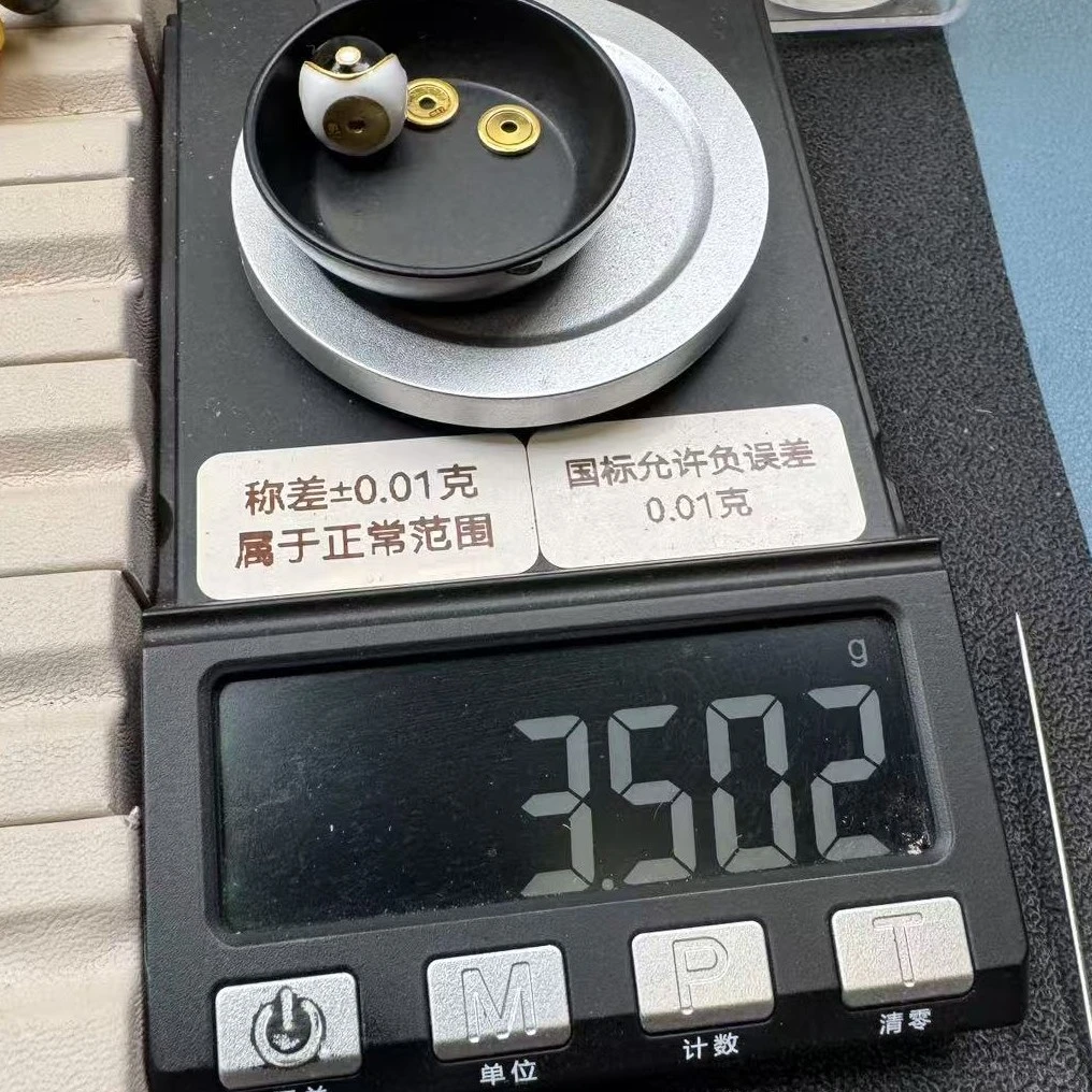 W足金黄金纯金太极隔片配件