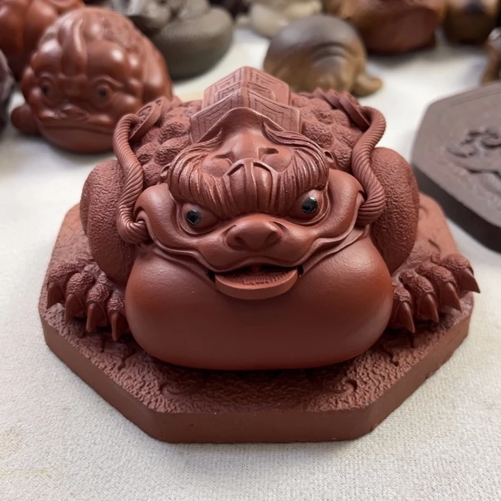 笑***生茶宠紫砂紫砂金蟾