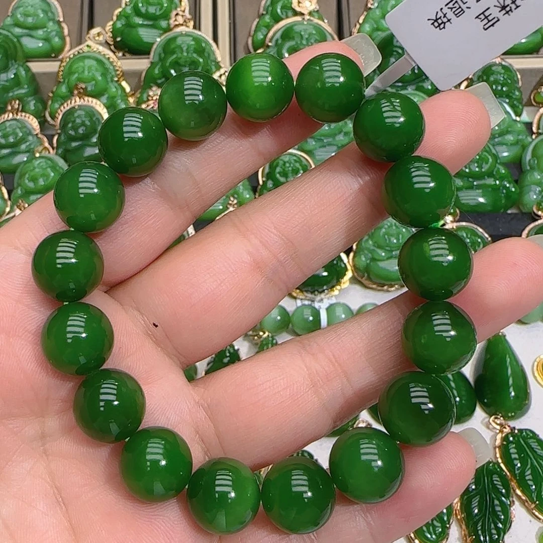 和田玉（碧玉）手链未镶嵌