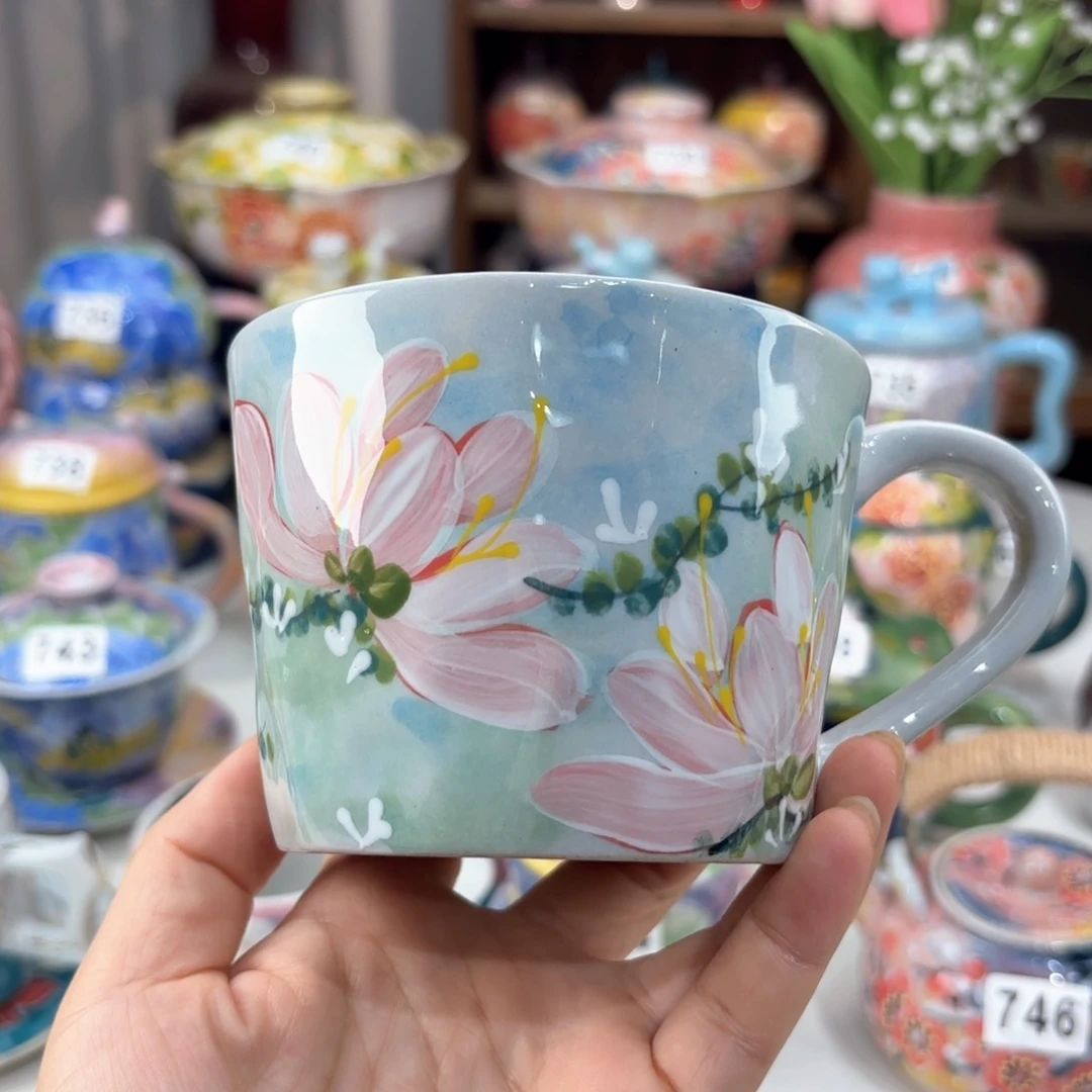 景德镇手绘高温釉下彩陶瓷茶具