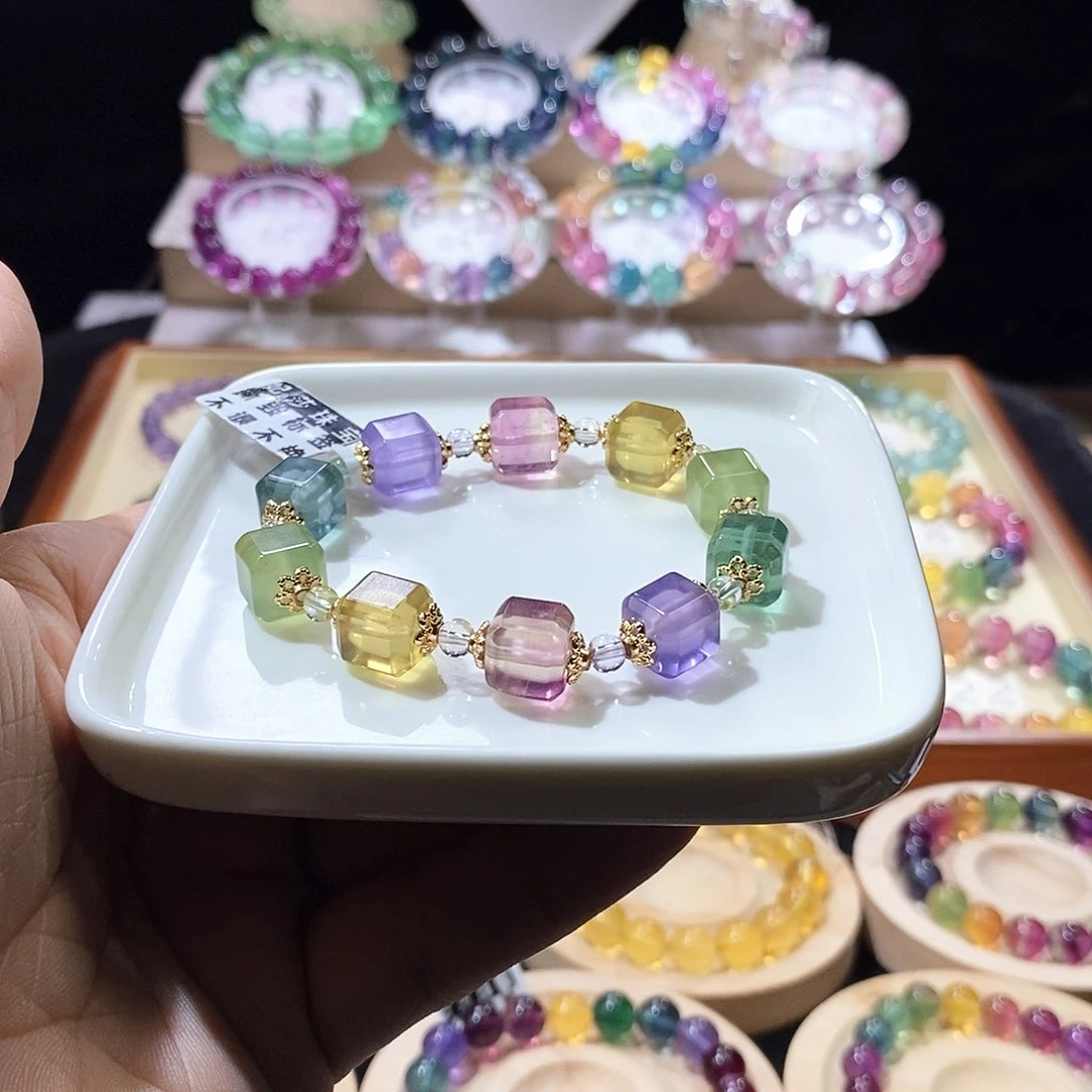 手链未镶嵌萤石马卡龙方糖