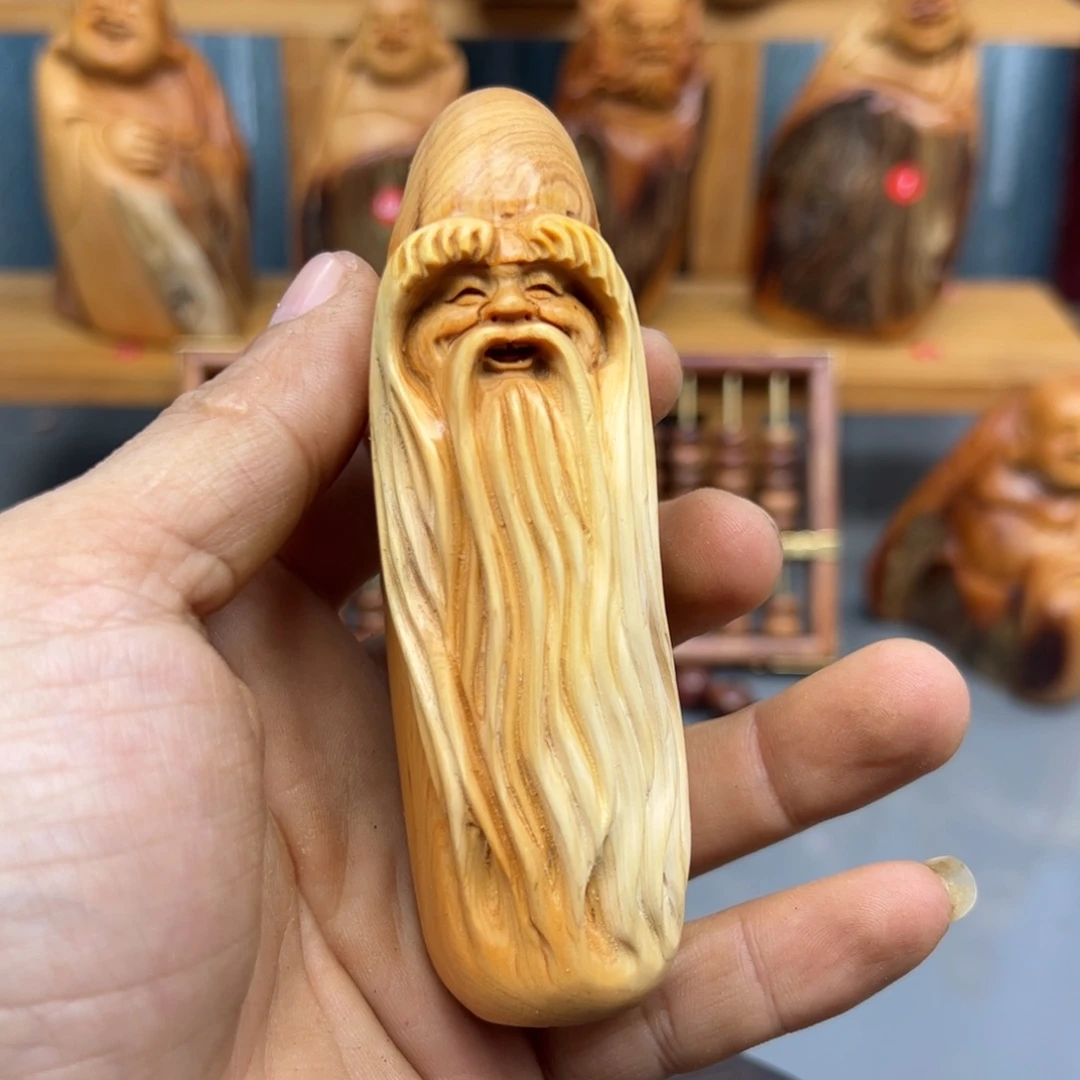 老***惯木崖柏木摆件手把件