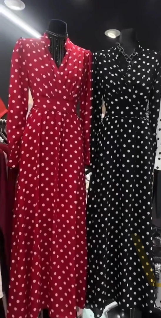 新款波点连衣裙44555