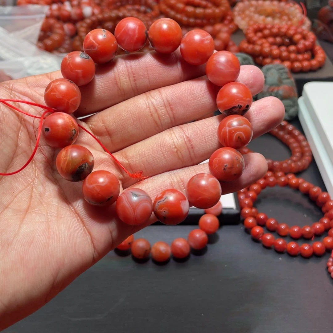 南红玛瑙手链未镶嵌