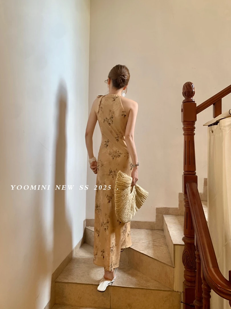 16485 温婉如玉新式旗袍裙