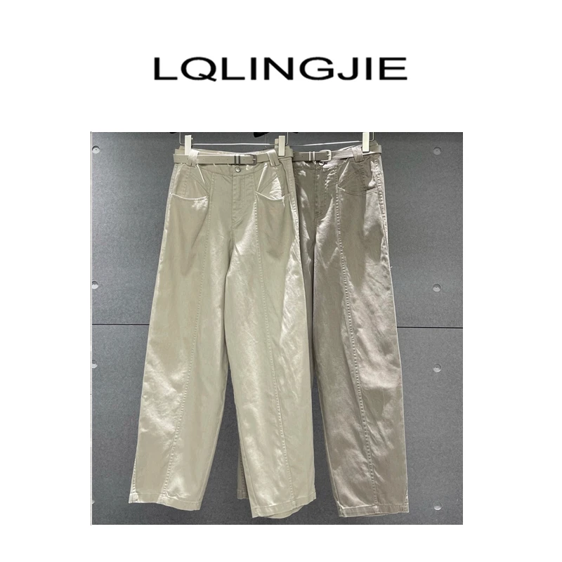 【清 不退差价】设计师款宽松直筒设计感牛仔裤81217