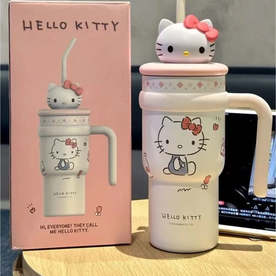 【艾可思】冰霸杯Hello Kitty保温杯大容量便携水杯生日礼物