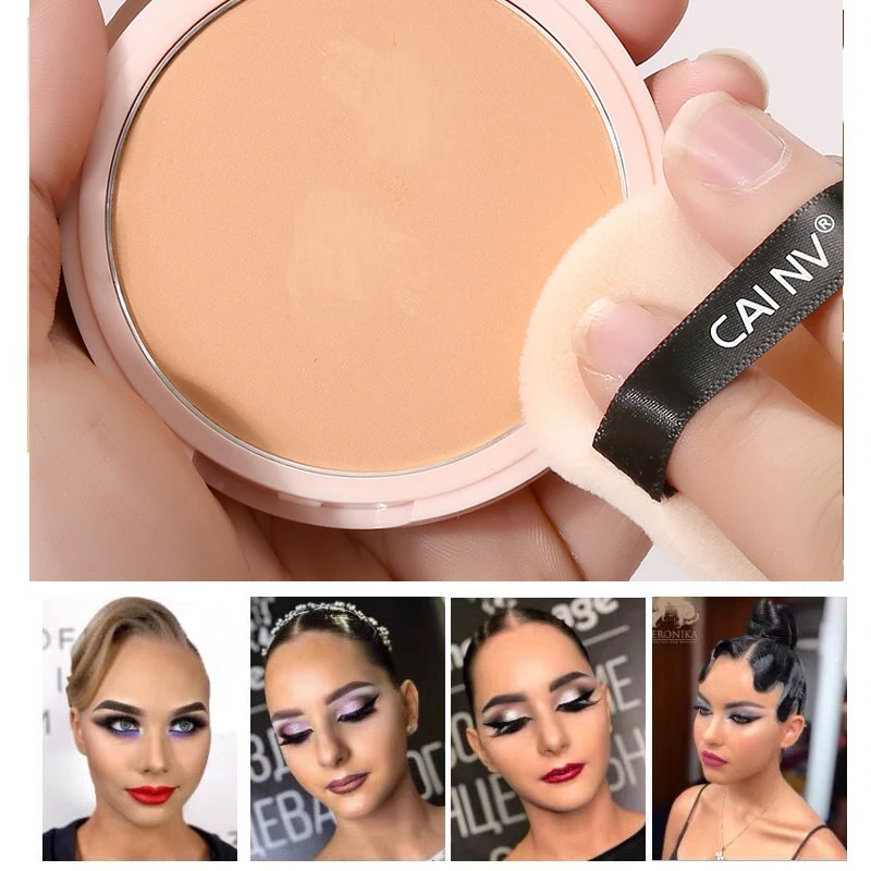 拉丁舞国标比赛黄黑皮定妆遮瑕深色粉饼黑人欧美古铜小麦肤色底妆