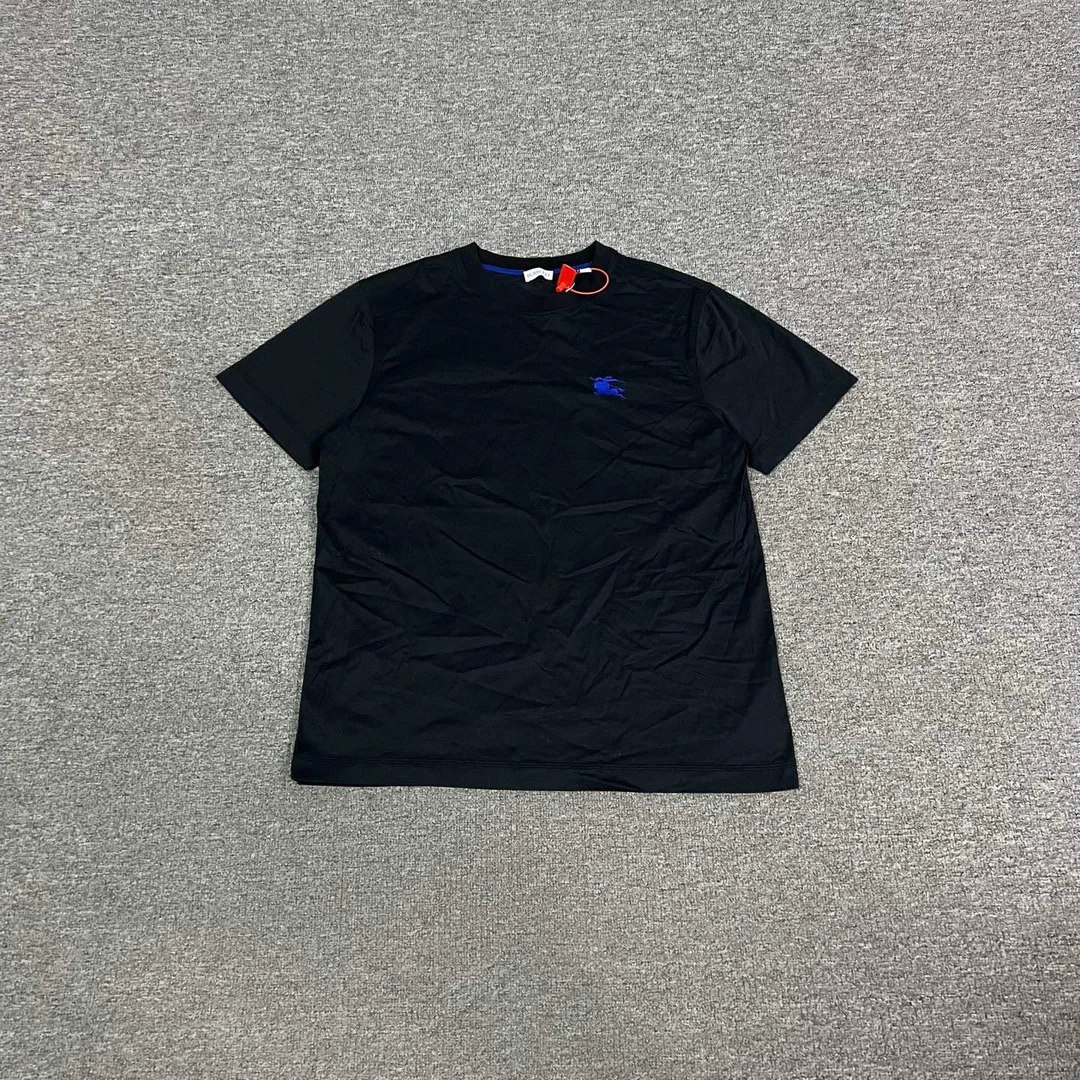 99新 BURBERRY/博柏利 25春夏新款刺绣战马logo短袖T恤 XL码