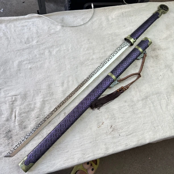 2166 龙泉昊天宝剑高猛钢唐横刀包皮鞘未开刃