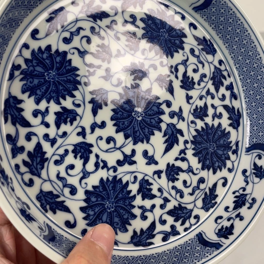 瓷片景德镇青花缠枝莲大壶承18