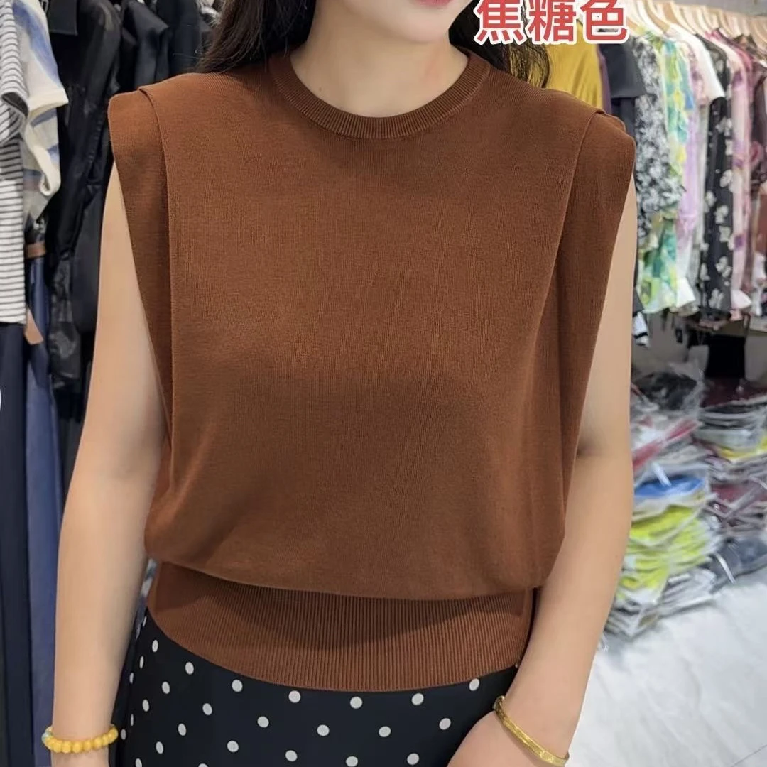 [ W i F i ] 1082时尚洋气宽松无袖针织背心设计感小众别致上衣