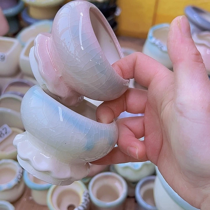 红陶陶瓷花盆当场满12包邮