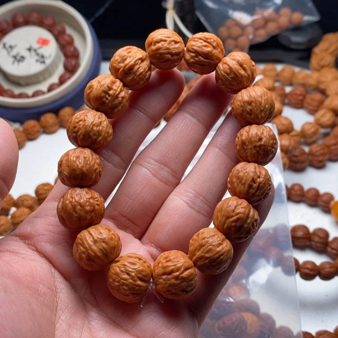 文玩核桃手串少*磨盘小核桃