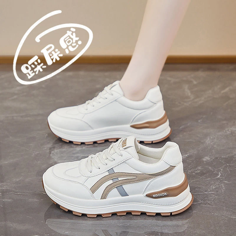 运动鞋女2025新款春秋季爆款百搭厚底老爹鞋女鞋显脚小软底休闲鞋