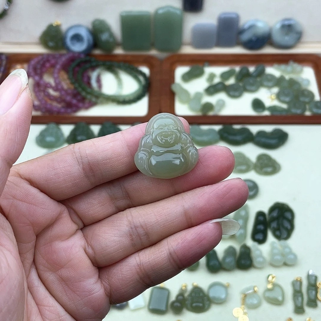 和田玉未镶嵌吊坠(不含链)