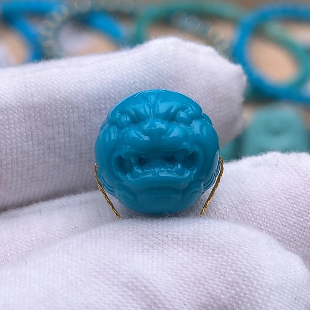 未镶嵌绿松石珠宝奇石13.5mm