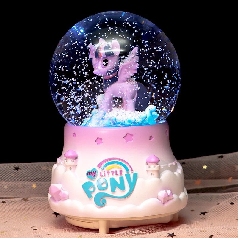 小马宝莉水晶球梦幻不旋转飘雪库洛米八音盒女孩生日女孩公主风