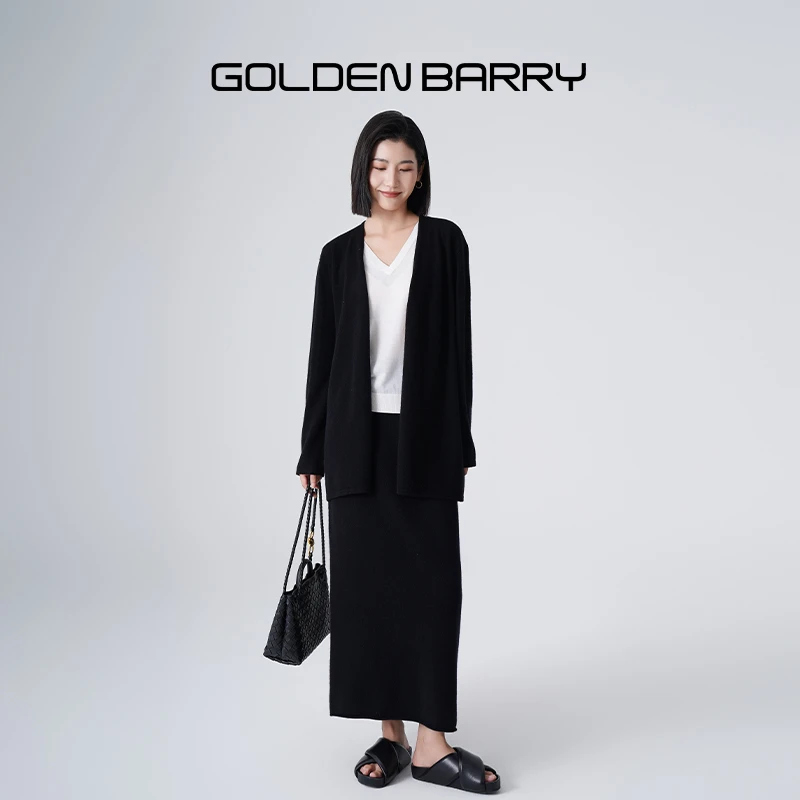 GOLDENBARRY|243080+314042直筒毛织毛衣半裙套装